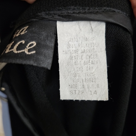 Vintage 1990s Black Maxi Skirt Long Front Slit Classic Office Column Goth 90s - Picture 14 of 14